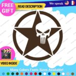 Fits Army Star Skull Sticker Decal Vinyl US Military Truck Door Punisher - Image 19