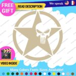 Fits Army Star Skull Sticker Decal Vinyl US Military Truck Door Punisher - Image 20