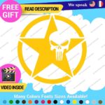 Fits Army Star Skull Sticker Decal Vinyl US Military Truck Door Punisher - Image 3