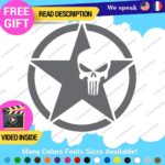 Fits Army Star Skull Sticker Decal Vinyl US Military Truck Door Punisher - Image 21