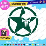 Fits Army Star Skull Sticker Decal Vinyl US Military Truck Door Punisher - Image 25