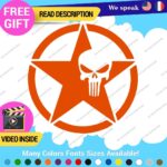 Fits Army Star Skull Sticker Decal Vinyl US Military Truck Door Punisher - Image 7