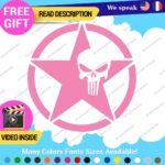 Fits Army Star Skull Sticker Decal Vinyl US Military Truck Door Punisher - Image 9