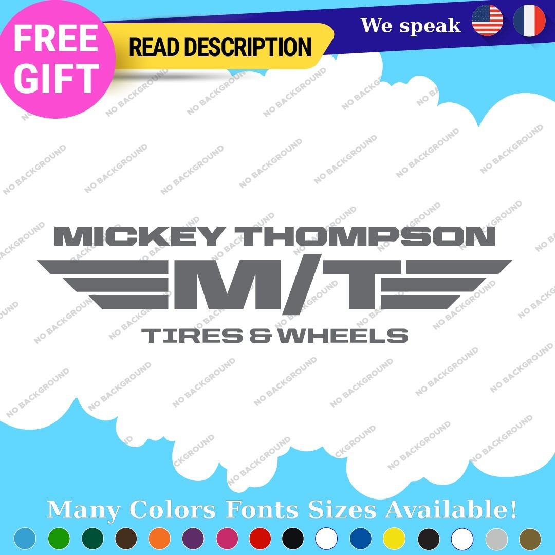 Fits MICKEY THOMPSON Decals Stickers Vinyl Tires Wheels Baja Boss Classic Rims 297528865304 Fits MICKEY THOMPSON Decals Stickers Vinyl Tires Wheels Baja Boss Classic Rims - Image 1