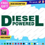 Diesel Powered Decals Stickers Vinyl Fuel Gas Truck Only Inside Turbo JDM Tank - Image 27
