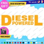 Diesel Powered Decals Stickers Vinyl Fuel Gas Truck Only Inside Turbo JDM Tank - Image 26