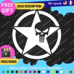 Fits Army Star Skull Sticker Decal Vinyl US Military Truck Door Punisher - Image 27