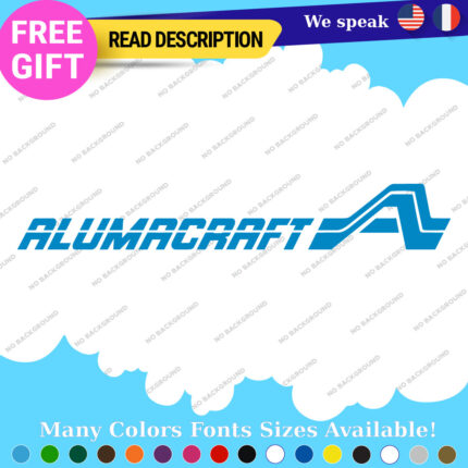 Fits AlumaCraft Vintage Large Decal Sticker Fishing Boat Aluma Water Craft