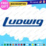 Fits Ludwig Decals Stickers Vinyl Cymbal Bass Drum Percusion Music USA Head Amp - Image 17