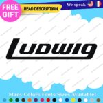 Fits Ludwig Decals Stickers Vinyl Cymbal Bass Drum Percusion Music USA Head Amp - Image 3