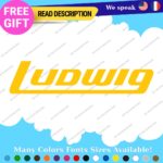 Fits Ludwig Decals Stickers Vinyl Cymbal Bass Drum Percusion Music USA Head Amp - Image 6