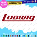 Fits Ludwig Decals Stickers Vinyl Cymbal Bass Drum Percusion Music USA Head Amp - Image 8