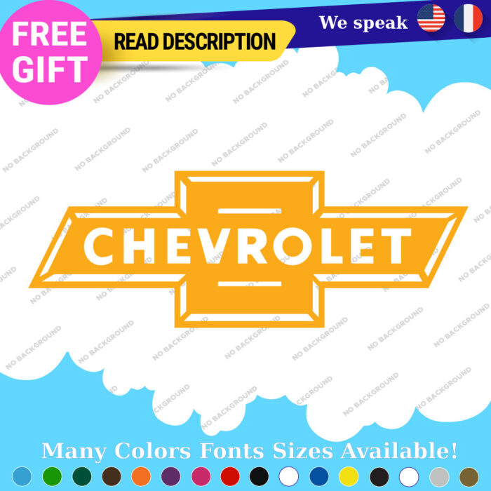 Fits White Chevrolet Decal Sticker Vinyl Chevy Vintage Old Bowtie SS Tailgate - Image 17