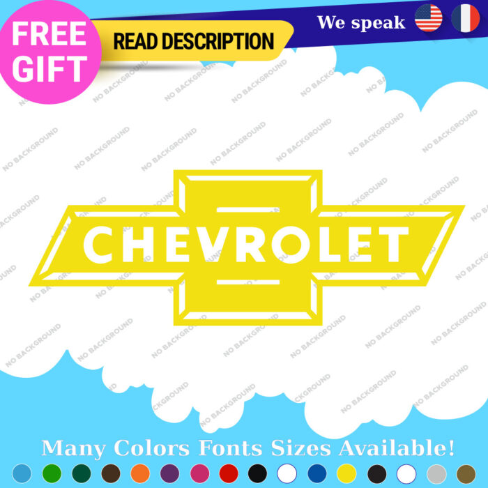 Fits White Chevrolet Decal Sticker Vinyl Chevy Vintage Old Bowtie SS Tailgate - Image 21