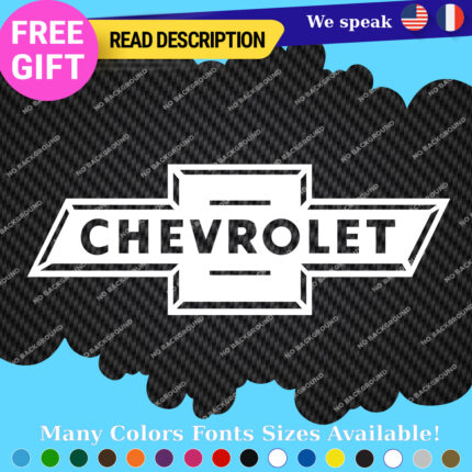 Fits White Chevrolet Decal Sticker Vinyl Chevy Vintage Old Bowtie SS Tailgate