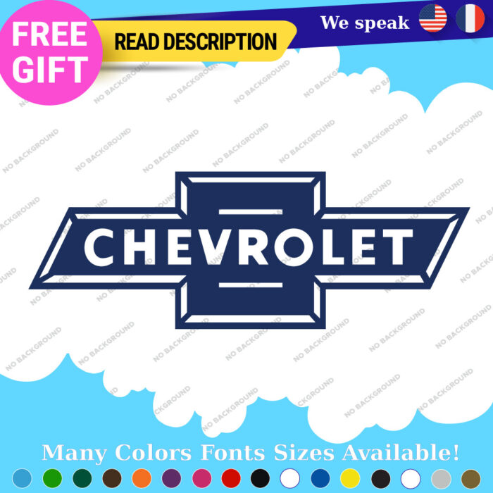 Fits White Chevrolet Decal Sticker Vinyl Chevy Vintage Old Bowtie SS Tailgate - Image 27