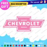 Fits White Chevrolet Decal Sticker Vinyl Chevy Vintage Old Bowtie SS Tailgate - Image 29