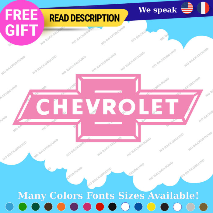 Fits White Chevrolet Decal Sticker Vinyl Chevy Vintage Old Bowtie SS Tailgate - Image 29