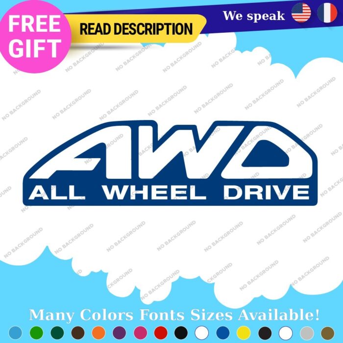 Fit All Wheel Drive Stickers Vinyl Decals Truck Car AWD 4X4 Pickup Bedside Tail - Image 12