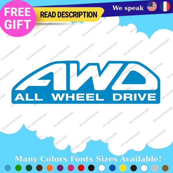 Fit All Wheel Drive Stickers Vinyl Decals Truck Car AWD 4X4 Pickup Bedside Tail - Image 13