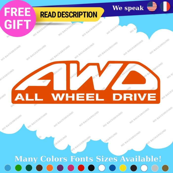 Fit All Wheel Drive Stickers Vinyl Decals Truck Car AWD 4X4 Pickup Bedside Tail - Image 7