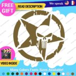Fits Large Army Star Punisher Sticker Vinyl Decal US Military Truck Door Hood - Image 23