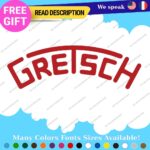 Fits Gretsch Guitar Decal Sticker Vinyl Drum White Bass Vintage Music Repro Old. - Image 11