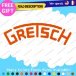 Fits Gretsch Guitar Decal Sticker Vinyl Drum White Bass Vintage Music Repro Old. - Image 12