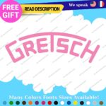 Fits Gretsch Guitar Decal Sticker Vinyl Drum White Bass Vintage Music Repro Old. - Image 14