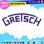 Fits Gretsch Guitar Decal Sticker Vinyl Drum White Bass Vintage Music Repro Old. - Image 15