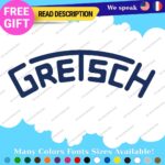 Fits Gretsch Guitar Decal Sticker Vinyl Drum White Bass Vintage Music Repro Old. - Image 16