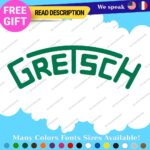 Fits Gretsch Guitar Decal Sticker Vinyl Drum White Bass Vintage Music Repro Old. - Image 20