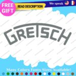 Fits Gretsch Guitar Decal Sticker Vinyl Drum White Bass Vintage Music Repro Old. - Image 23