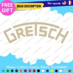 Fits Gretsch Guitar Decal Sticker Vinyl Drum White Bass Vintage Music Repro Old. - Image 24