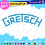 Fits Gretsch Guitar Decal Sticker Vinyl Drum White Bass Vintage Music Repro Old. - Image 4