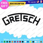 Fits Gretsch Guitar Decal Sticker Vinyl Drum White Bass Vintage Music Repro Old. - Image 7