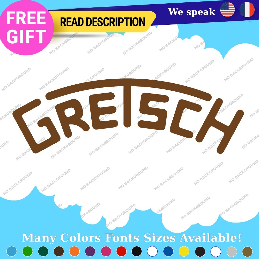 Fits Gretsch Guitar Decal Sticker Vinyl Drum White Bass Vintage Music Repro Old 297353885044 Fits Gretsch Guitar Decal Sticker Vinyl Drum White Bass Vintage Music Repro Old. - Image 1