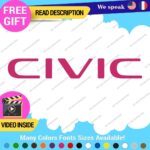 Fits Honda Civic Si SiR Decal Sticker Vinyl Side Hatch JDM Drift Tuning CRX