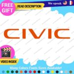 Fits Honda Civic Si SiR Decal Sticker Vinyl Side Hatch JDM Drift Tuning CRX - Image 20