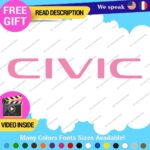 Fits Honda Civic Si SiR Decal Sticker Vinyl Side Hatch JDM Drift Tuning CRX - Image 3