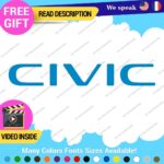 Fits Honda Civic Si SiR Decal Sticker Vinyl Side Hatch JDM Drift Tuning CRX - Image 7