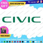 Fits Honda Civic Si SiR Decal Sticker Vinyl Side Hatch JDM Drift Tuning CRX - Image 9