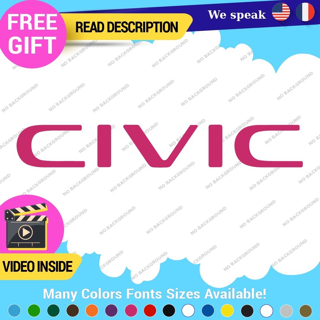 Fits Honda Civic Si SiR Decal Sticker Vinyl Side Hatch JDM Drift Tuning CRX 297492447044 Fits Honda Civic Si SiR Decal Sticker Vinyl Side Hatch JDM Drift Tuning CRX - Image 1