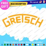 Fits Gretsch Guitar Decal Sticker Vinyl Drum White Bass Vintage Music Repro Old. - Image 26