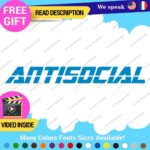 Antisocial Banner Decals JDM Stickers Vinyl Euro Message Anti Social Windshield - Image 13