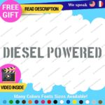 Diesel Powered Decals Stickers Vinyl Fuel Gas Truck Only Inside Turbo JDM Tank - Image 19
