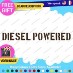Diesel Powered Decals Stickers Vinyl Fuel Gas Truck Only Inside Turbo JDM Tank - Image 20