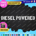 Diesel Powered Decals Stickers Vinyl Fuel Gas Truck Only Inside Turbo JDM Tank - Image 3