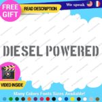 Diesel Powered Decals Stickers Vinyl Fuel Gas Truck Only Inside Turbo JDM Tank - Image 22