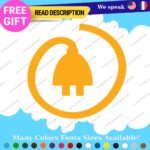 Fits Electric Vehicule Stickers Vinyl Decals Car 100% EV Hybrid Green Zero - Image 11